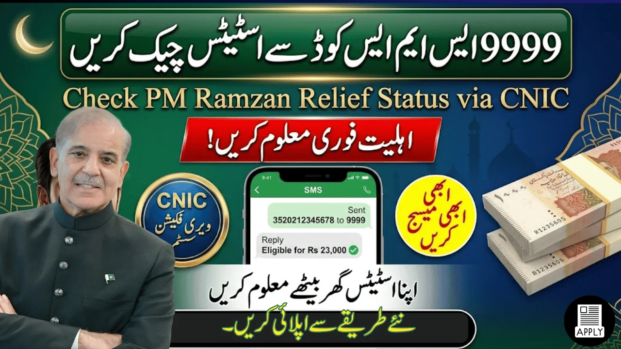9999 SMS Code – How to Check PM Ramzan Relief Status via CNIC in 2026